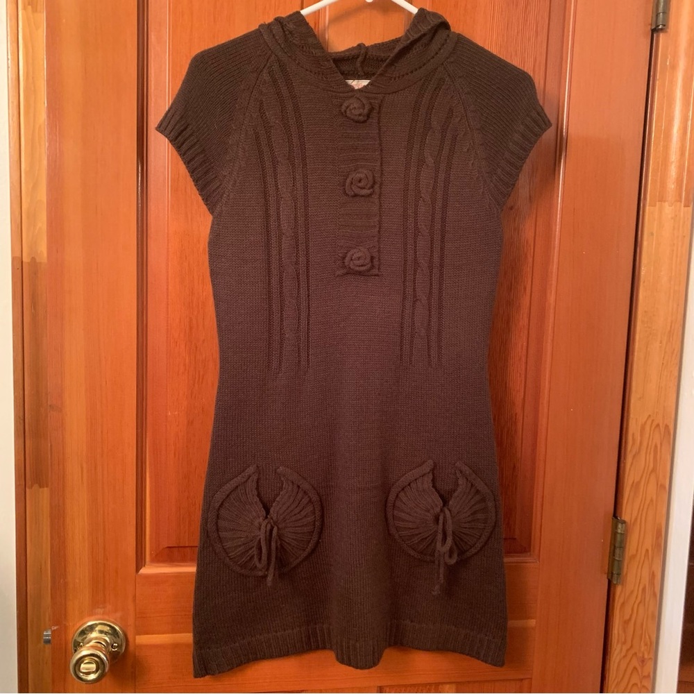 F & F brown long pullover top